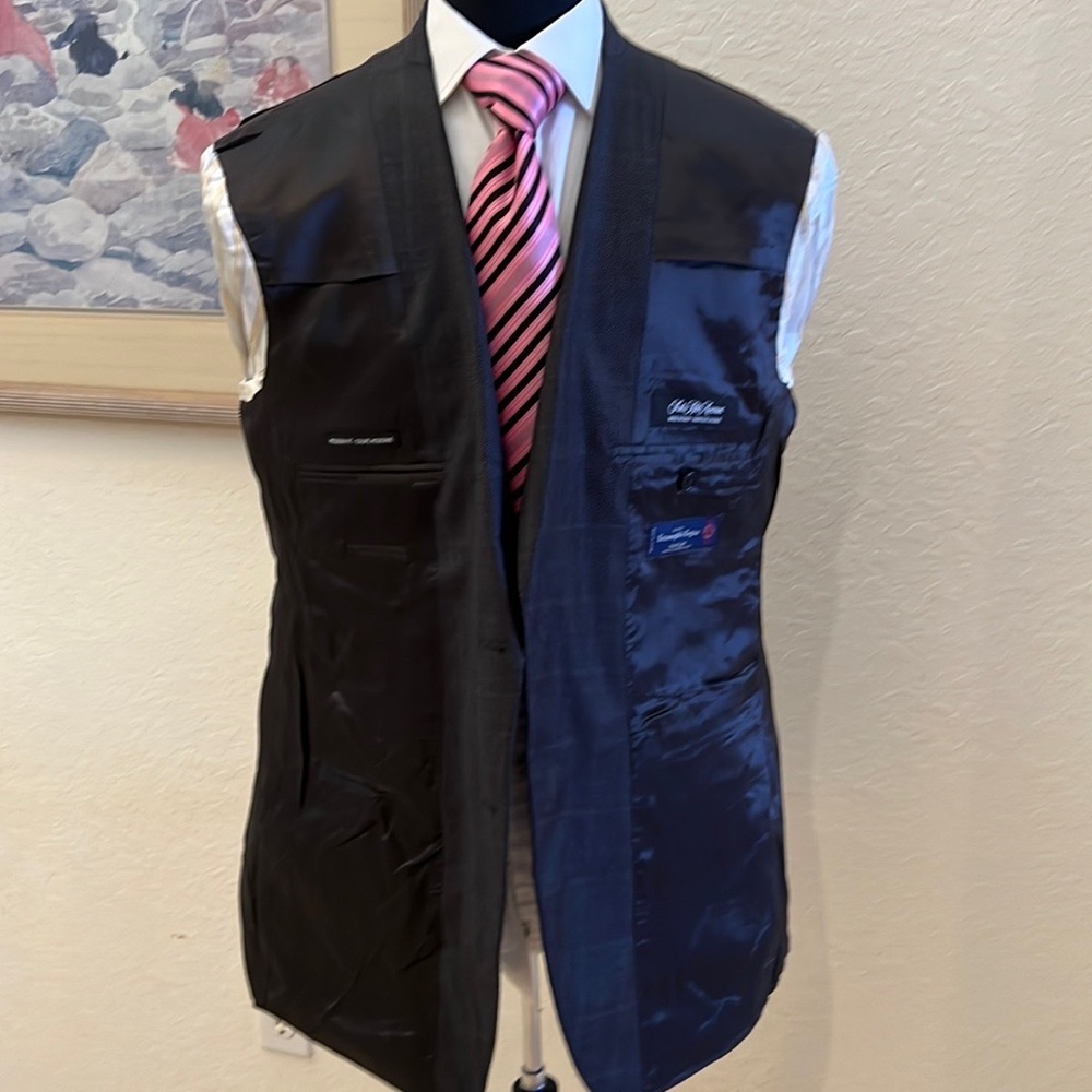 NWT Zegna Italian Made Modern Fit suit size 44L - Picture 5 of 14